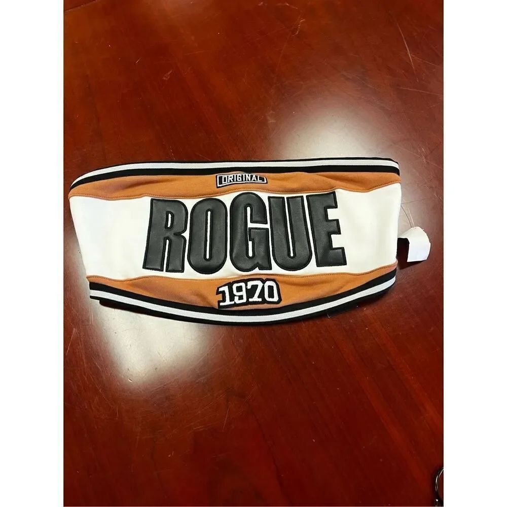 Edge Rogue Embroidered Zip Back Bandeau Top sz L NWT